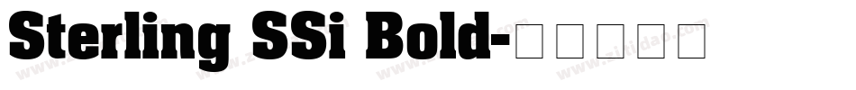 Sterling SSi Bold字体转换
